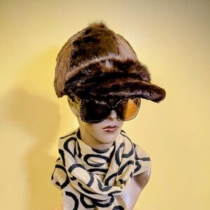 3 DAYS SALE!!! Elegant Ooak Brown Mink Fur Hat Sheared , Lined